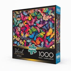 🧩 NEW Butterflies Vivid Collection 1000 Piece Jigsaw Puzzle | Buffalo Games